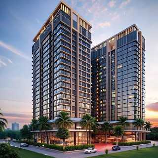 Exterior view of icon apartments _ Premium AI-generated image